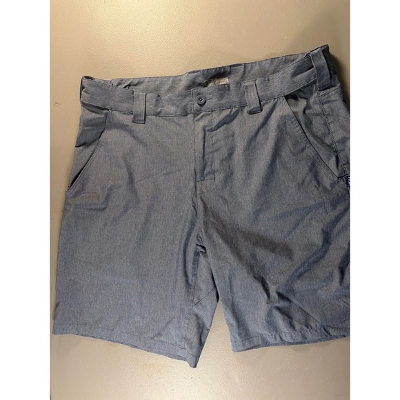 Huk Other - Huk Fishing Shorts Mens XL Blue Heather Performance Stretch Board Shorts 9 Insea